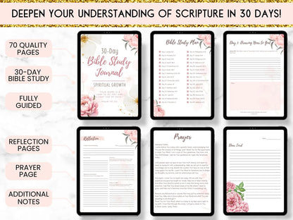 📖 5 Beautiful Prayer Journals - Digital Download Bundle