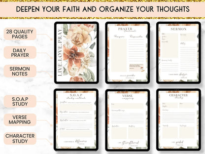 📖 5 Beautiful Prayer Journals - Digital Download Bundle
