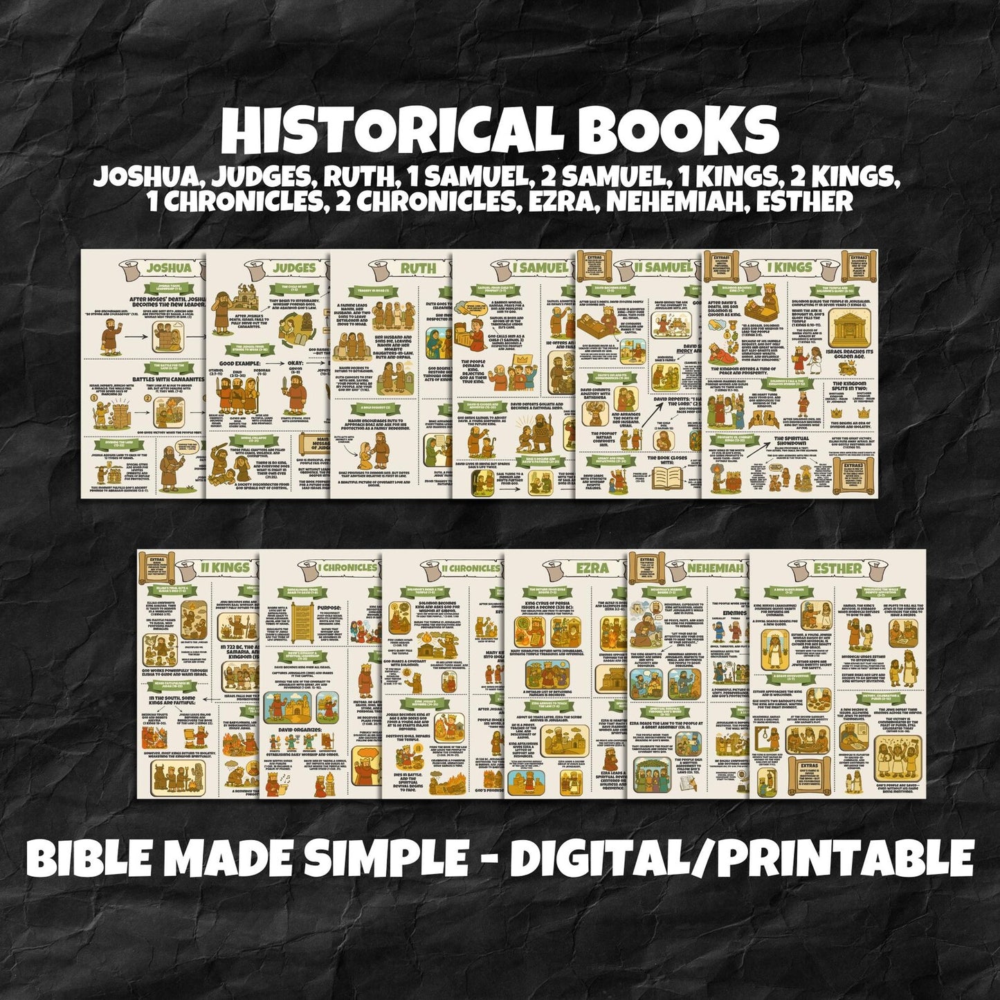 Scripture Simplified™ + 2 FREE Character Study Guides - Complete Visual Bible Study System for Kids in Just 10 Minutes a Day