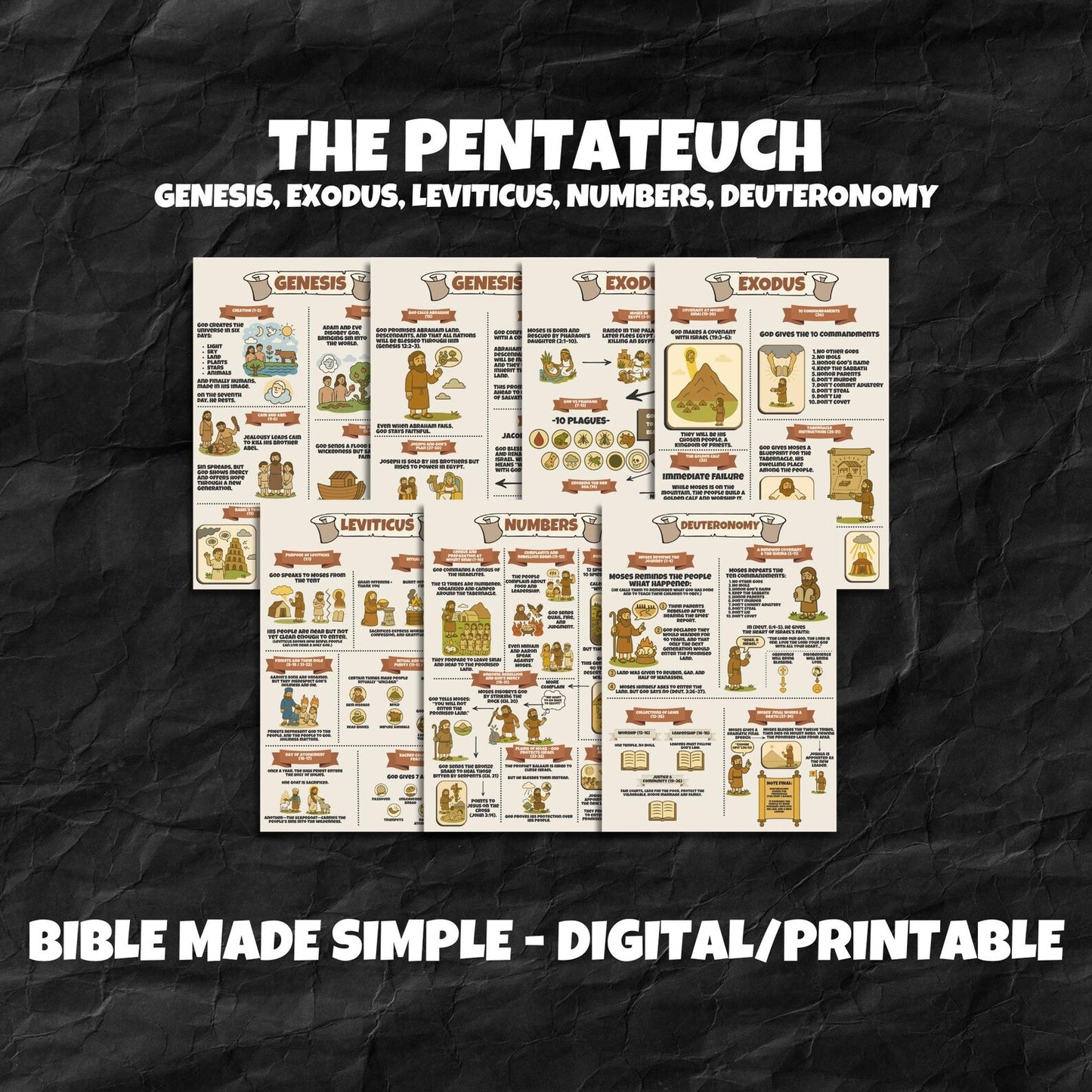 Scripture Simplified™ + 2 FREE Character Study Guides - Complete Visual Bible Study System for Kids in Just 10 Minutes a Day