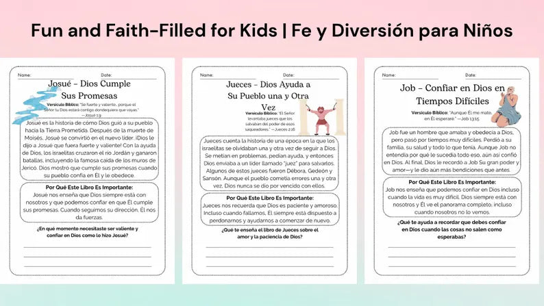 20 Lecciones de los Libros de la Biblia para Niños