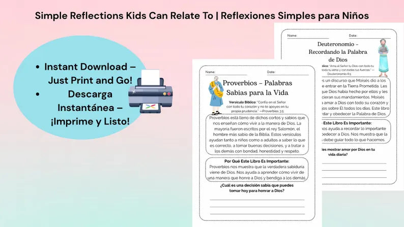 20 Lecciones de los Libros de la Biblia para Niños