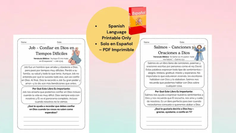 20 Lecciones de los Libros de la Biblia para Niños