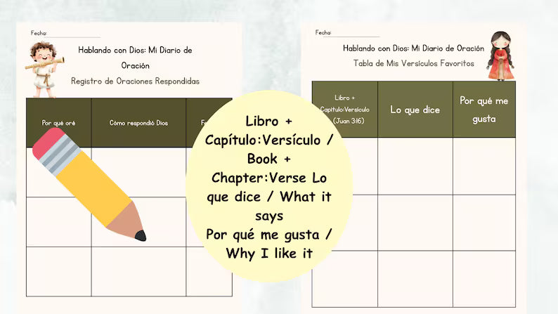 Diario de Oración Infantil en Español - Hablando con Dios