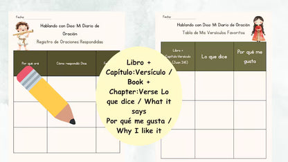 Diario de Oración Infantil en Español - Hablando con Dios