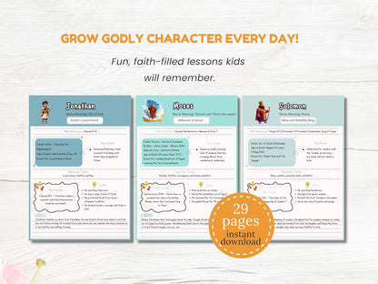 Old Testament Heroes: Complete Character Study Guide for Kids (Faith, Courage & Obedience Lessons)
