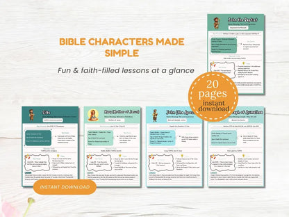 New Testament Heroes: Complete Character Study Guide for Kids (20 Faith-Filled Lessons)