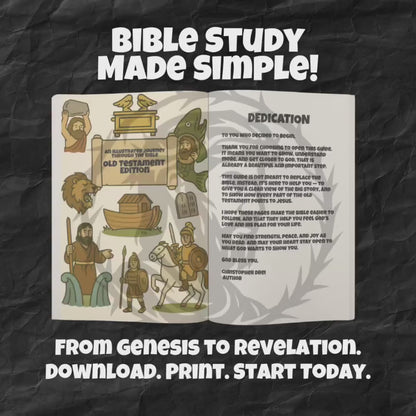 Scripture Simplified™ + 2 FREE Character Study Guides - Complete Visual Bible Study System for Kids in Just 10 Minutes a Day